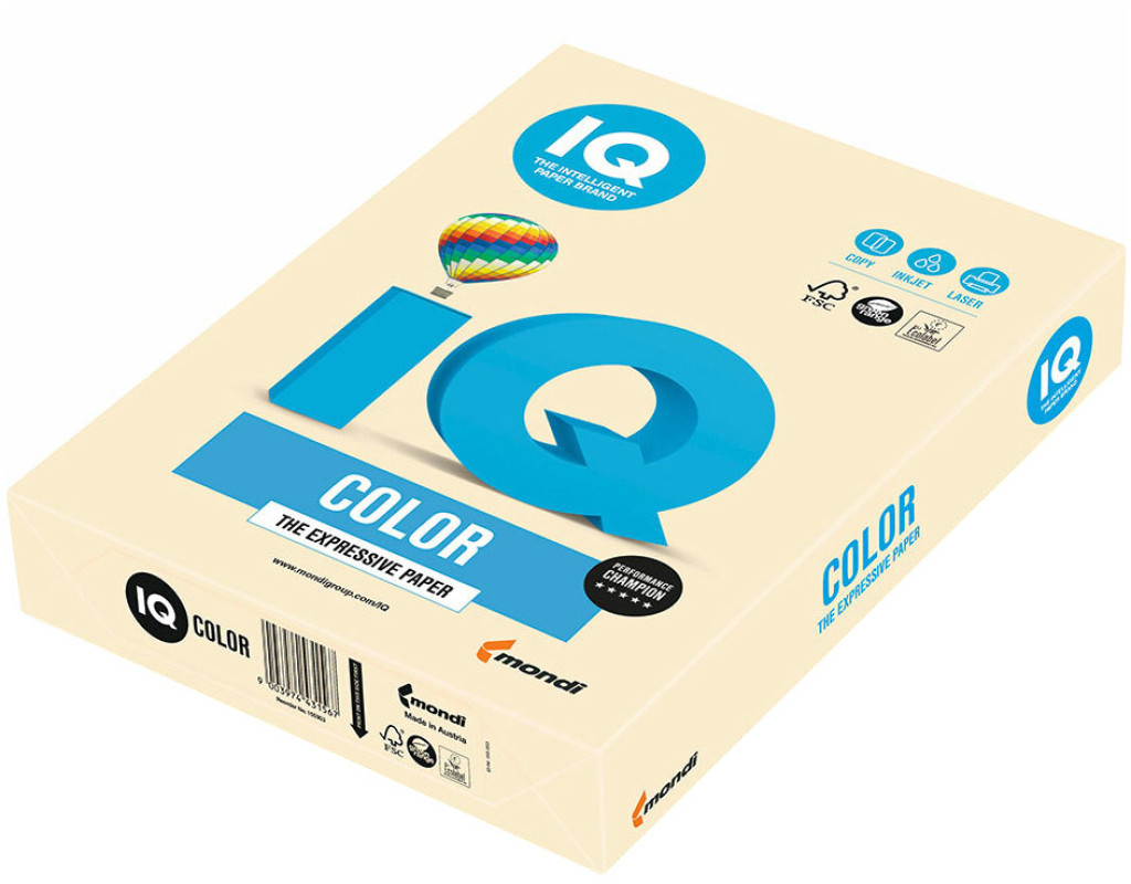 Бумага IQ color А4 160g 250sh beige, creamy, pastel Mondi (CR20/A4/160/IQ)