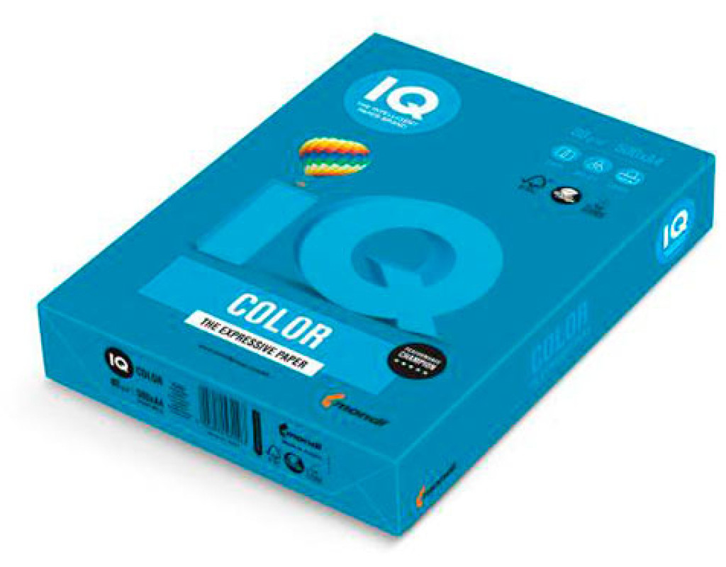 Бумага IQ color А4 160g 250sh Blue, Dark, intensive Mondi (DB49/A4/160/IQ)