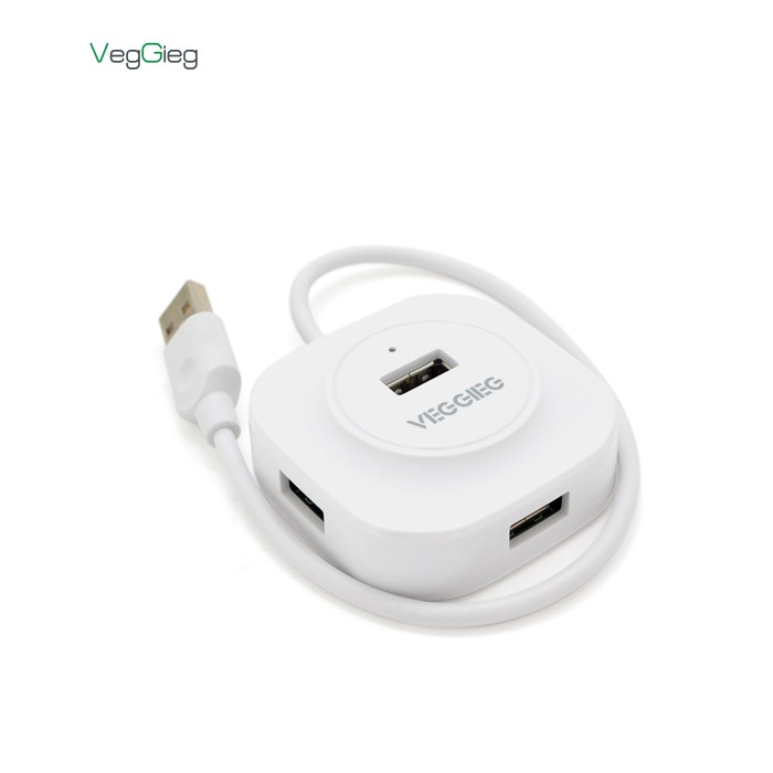 Концентратор VEGGIEG USB 3.0 to 4xUSB 0.3m white (V-U2407)