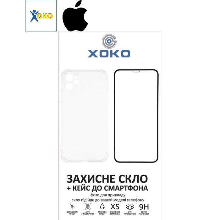 Чохол до мобільного телефона XoKo Ultra Thin Proof + Glass Full Cover Ultra-Thin iPhone 11 Black (XK-CS-ULT-AP-IP11)