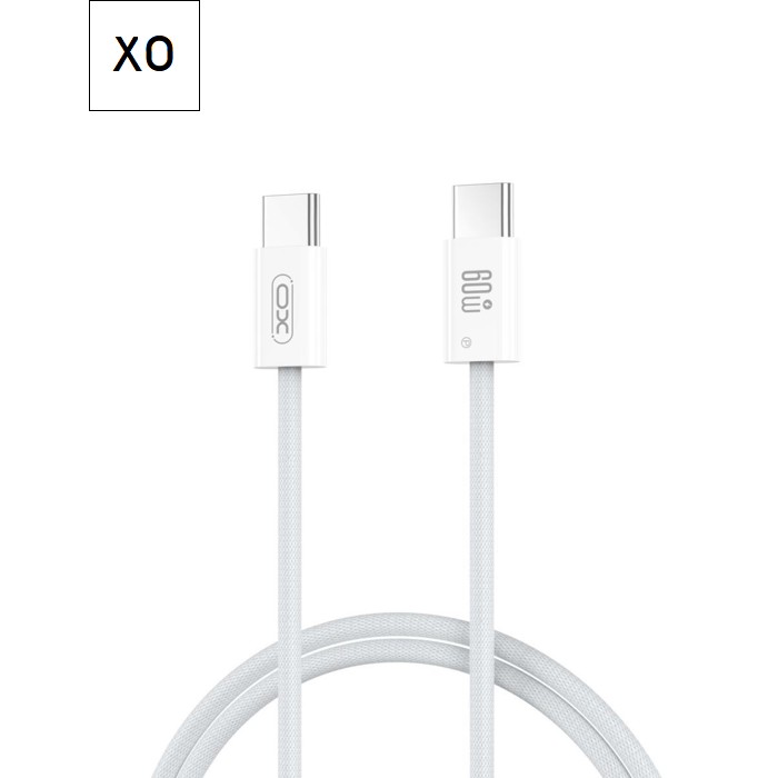 Дата кабель USB-C to USB-C 1.0m 60W white XO (CB-Q73CC)