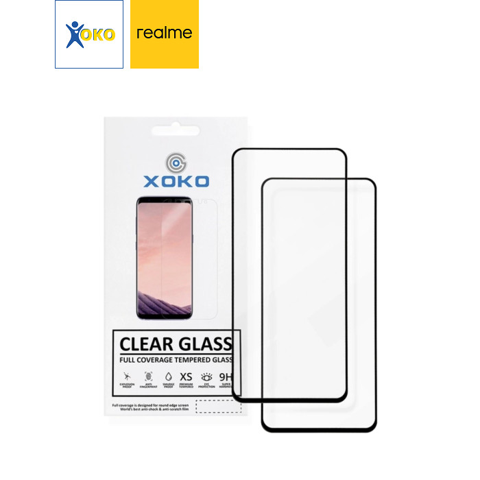 Стекло защитное XoKo Full Cover Ultra-Thin Realme C33 Black 2 pcs (XK-FCU-RL-C33)