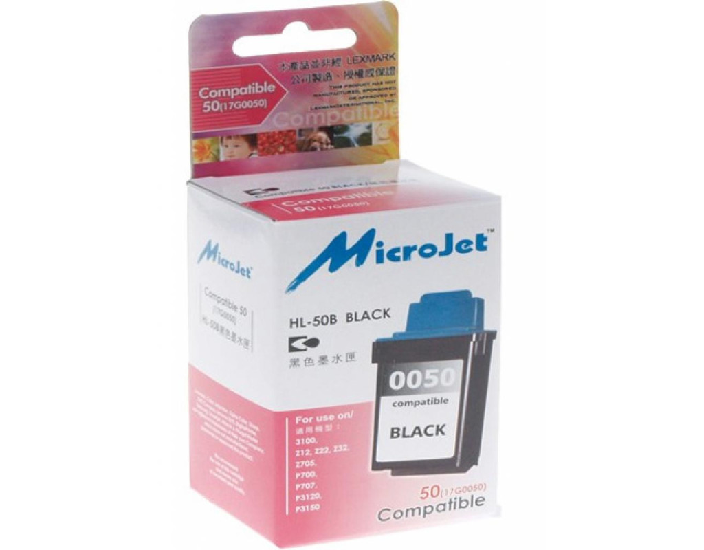 Картридж Microjet LEXMARK Z12/22/32 (17G0050) Black (HL-50B)