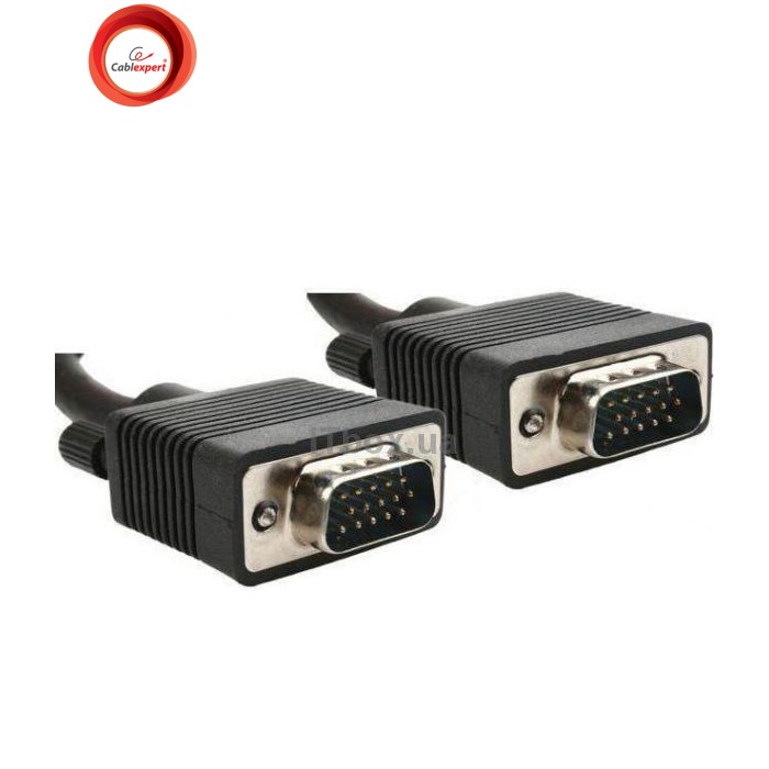 Кабель Cablexpert VGA - VGA (M/M), HD15, з 2-ма фер. кільцями, чорний, 20 м (CC-PPVGA-20M-B) пакет