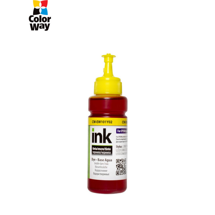 Чернила ColorWay Epson L-100/L200Yellow (CW-EW101Y01)