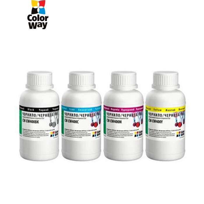 Чернила ColorWay Epson SC 67/87/79/91/T26 (4х200мл) BK/С/M/Y (CW-EW400SET02)