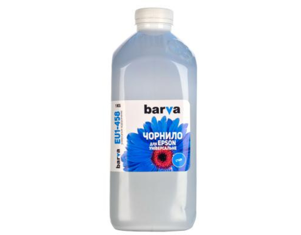 Чорнило Barva Epson universal 1, water-soluble, 1 кг CYAN (EU1-458)
