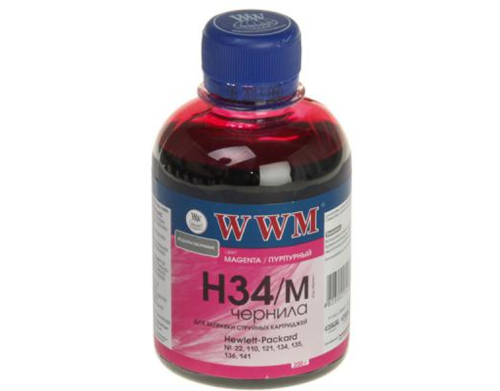 Чернила WWM HP № 22/134/136 (8766/9361) magenta (H34/M)