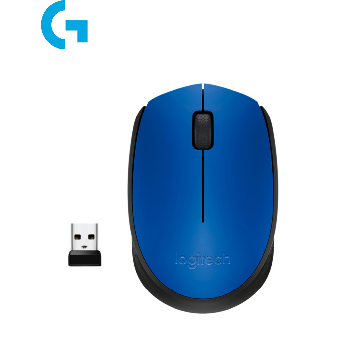 Мышь беспроводная Logitech M171 Blue/Black 1000 dpi, радио, (910-004640)
