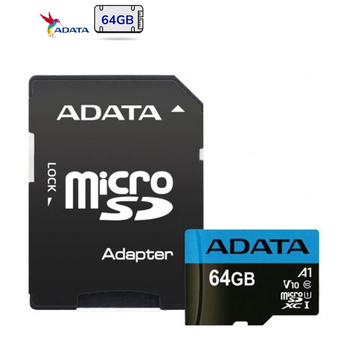Карта пам'яті ADATA 64GB microSD class 10 UHS-I A1 Premier (AUSDX64GUICL10A1-RA1)