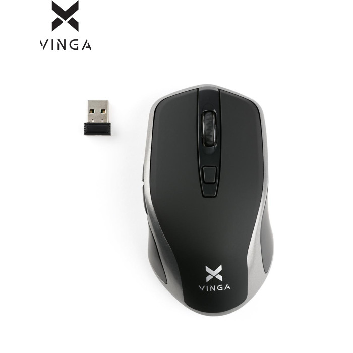 Мишка Vinga MSW-909 Silent black-grey