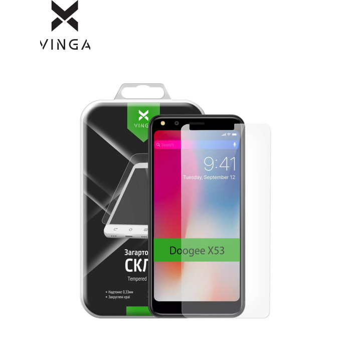 Стекло защитное Vinga для Doogee X53 (VTPGS-DX53)