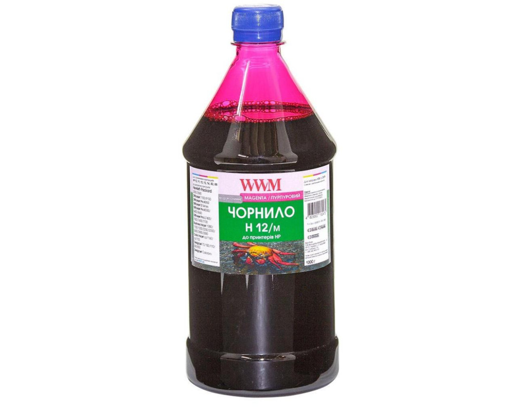 Чернила WWM HP №10/11/82 1000г Magenta (H12/M-4)