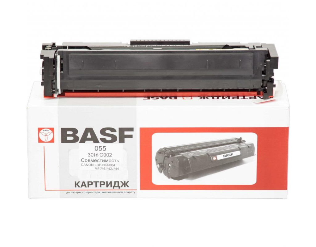 Картридж BASF Canon 055 MF-742Cdw аналог 3016C002 Black, without chip (KT-3016C002-WOC)