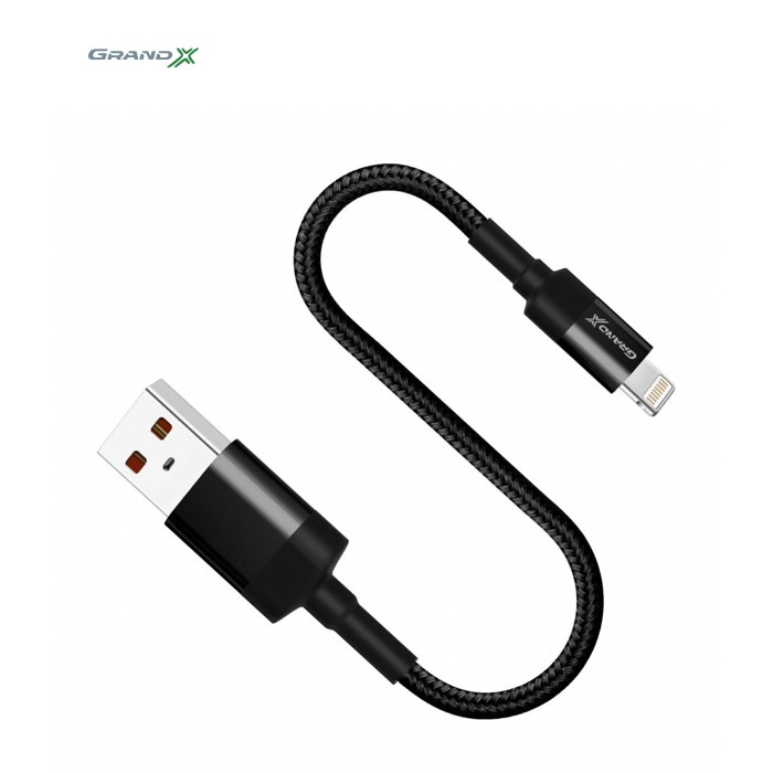 Дата кабель USB 2.0 AM to Lightning 0.2m Grand-X (FM-20L)