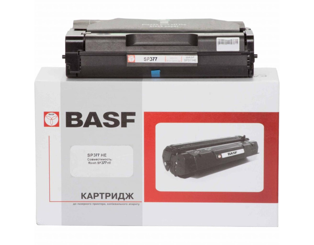 Тонер-картридж BASF Ricoh Aficio SP 377SFNwX, 408162 Black (KT-SP377HE)