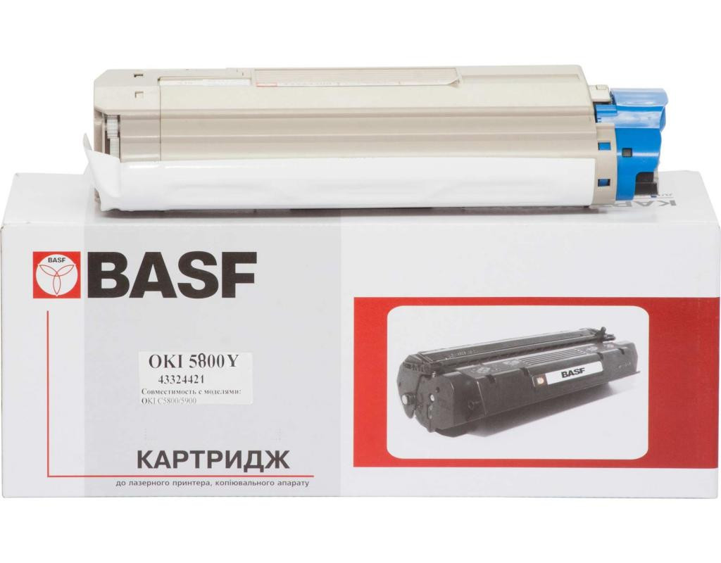 Тонер-картридж BASF OKI C5800/5900 Yellow 43324421 (KT-C5800Y-43324421)