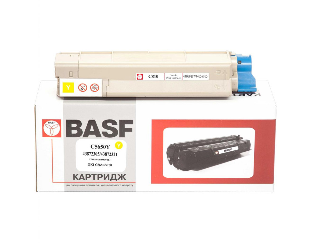 Тонер-картридж BASF OKI C5650/5750 Yellow 43872305/43872321 (KT-C5650Y)