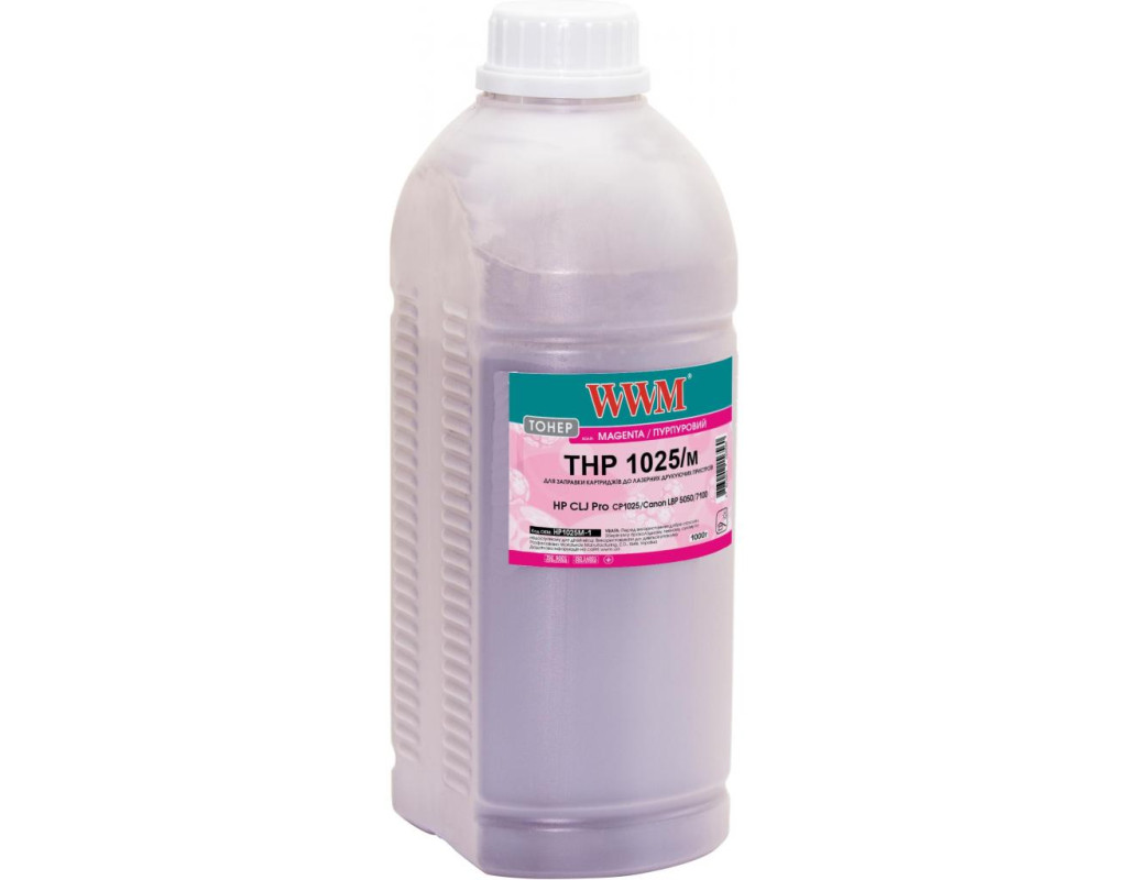 Тонер HP CLJ CP1025/Canon LBP 5050/7100 , 1000г Magenta WWM (HP1025M-1)