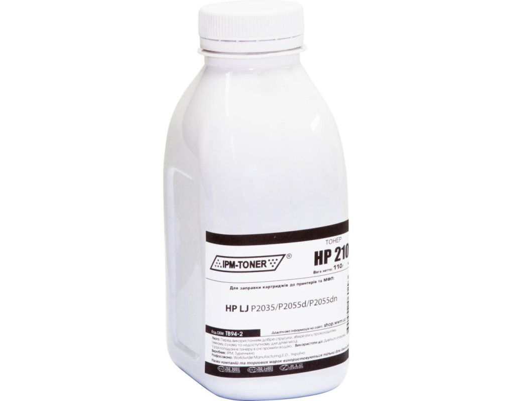Тонер HP LJ P2035/2055, 110г Black IPM (TB94-2)