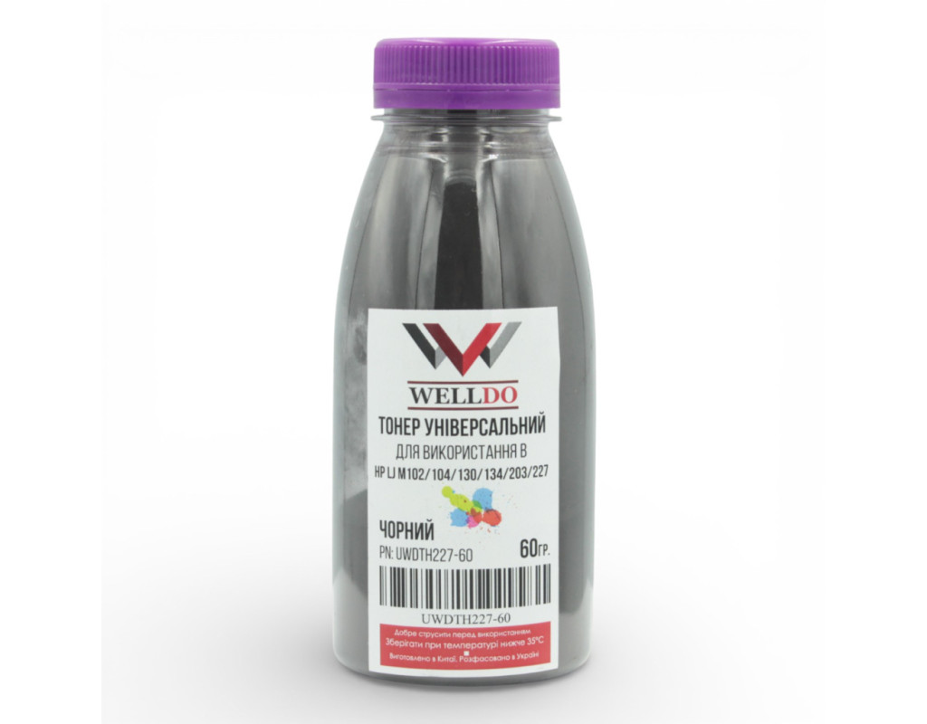 Тонер HP LJ M102, CF233A/CF230A/CF219A/CF217A 60г, original only Welldo (UWDTH227-60)
