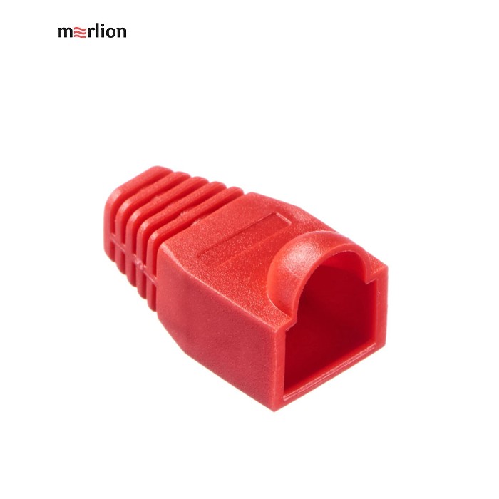 Ковпачок ізолюючий Merlion RJ-45 Red (100 шт / уп.)