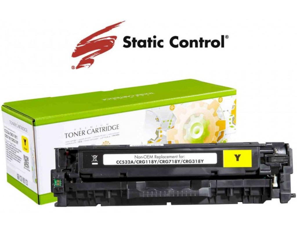 Картридж Static Control HP CLJ CC532A (304A) 2.8k yellow (002-01-RC532A)