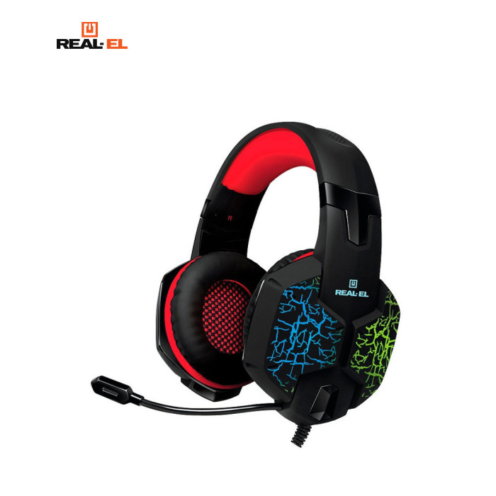 Наушники REAL-EL GDX-7750 Black/Red (EL124100048)