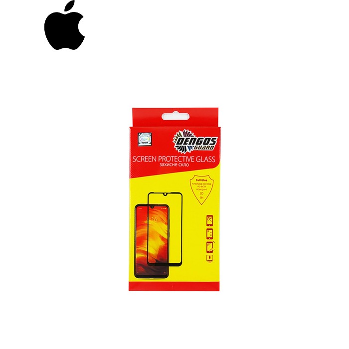 Стекло защитное Dengos Full Glue iPhone 12 Pro Max, black frame (TGFG-150)