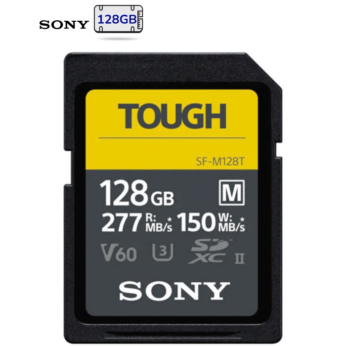 Карта памяти Sony 128GB SDXC class10 UHS-II U3 V60 Tough (SFM128T.SYM)