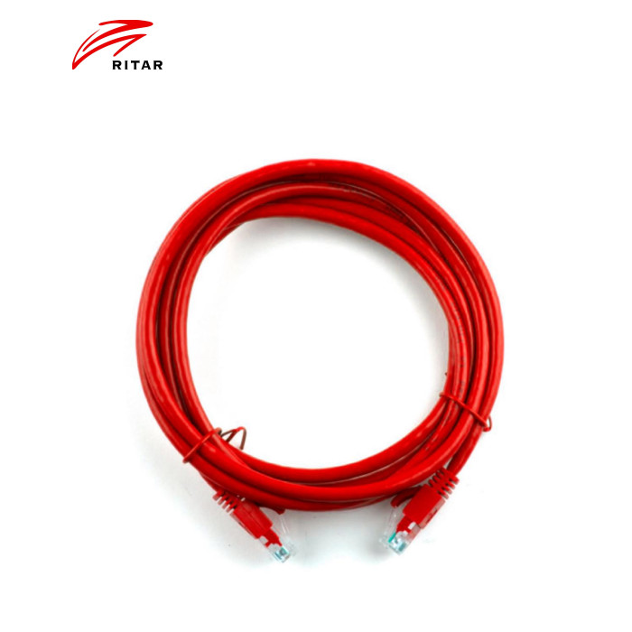 Патч-корд 25м, RJ-45, Cat.5e, CU, мідь, червоний Ritar (PCR-CU/25Rd / 04304)