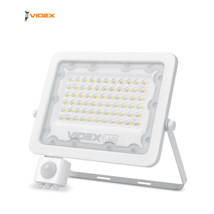 Прожектор Videx LED  50W 5000K с датчиком движения (VL-F2e505W-S)