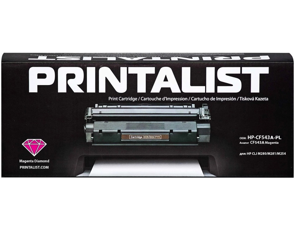 Картридж Printalist HP CLJ M280/M281/M254 CF543A Magenta (HP-CF543A-PL)