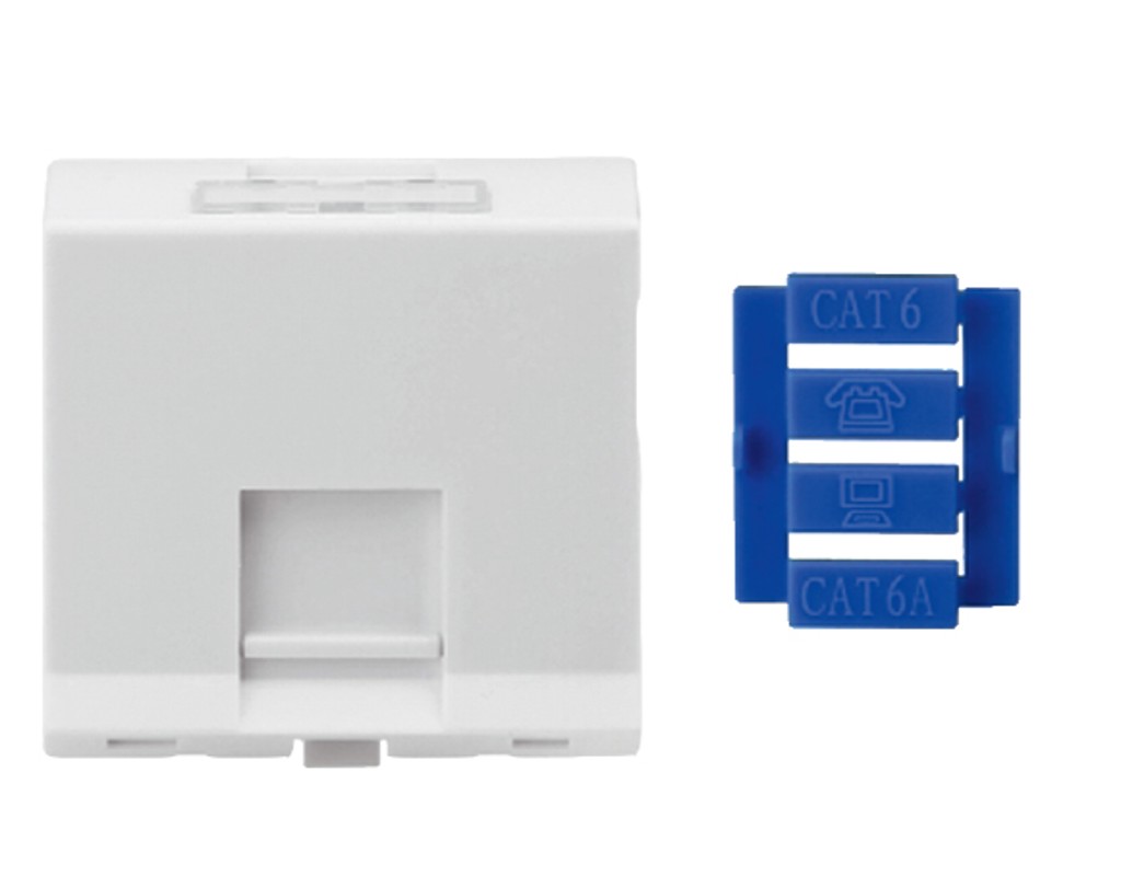 Модульна вставка OK-net, 45х45 1 порт, тип 2