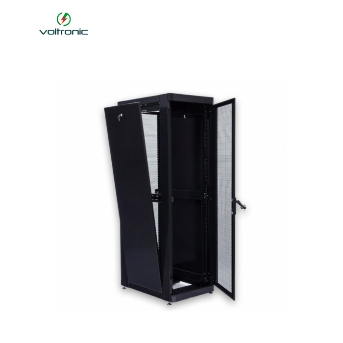 Шафа 19" 45U, 610х1055 мм (Ш*Г), посилена, перфоровані двері (66%), чорна