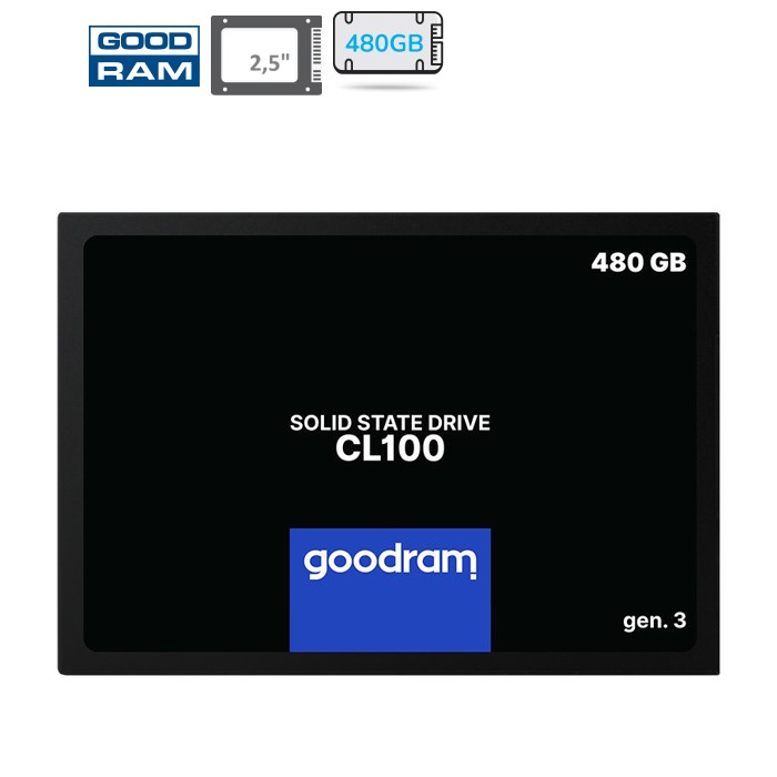 SSD 480Gb GoodRAM CL100 SATA III 2.5" TLC, Retail