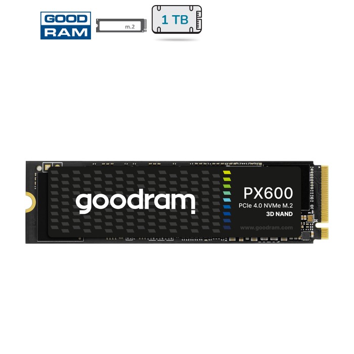 SSD 1Tb GoodRAM PX600 M.2 2280 PCIe NVMe Gen 4x4 3D NAND, Retail