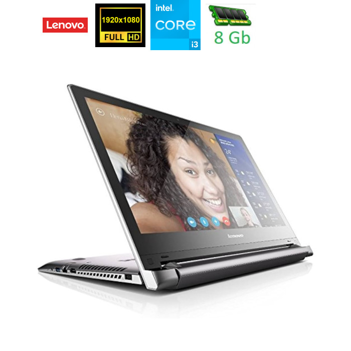 Б/У Ноутбук Lenovo Flex 2 14 20404 14" FHD IPS Touch / Intel Core i3-4010 / 8 GB DDR3 / SSD 128Gb Samsung / Intel HD Graphics/ Wi-Fi  Bluetooth / веб-камера/ Win10 / (аккум 70%)