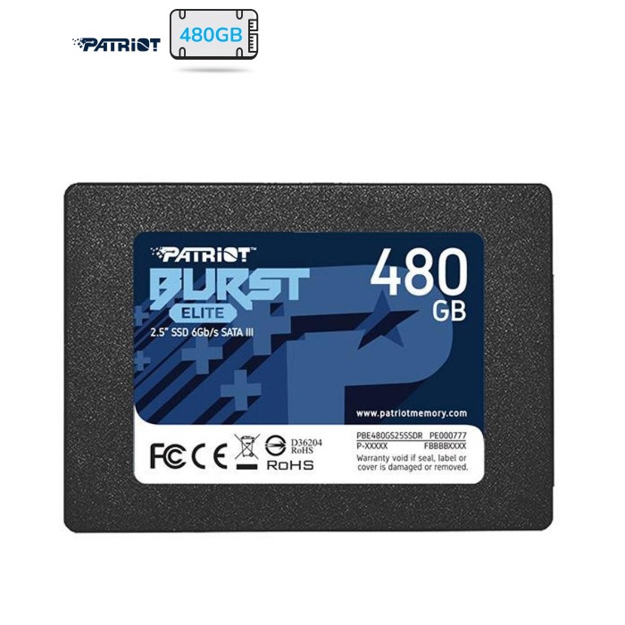 Накопитель SSD 2.5" 480GB Burst Elite Patriot (PBE480GS25SSDR)