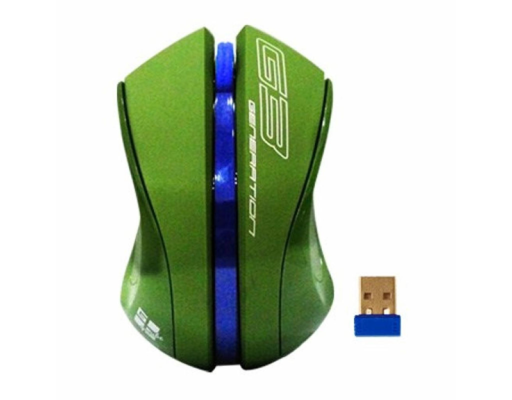 Миша бездротова A4 Tech G-CUBE G9V-310G, V-Track Green радіо-опт 2+1 колесо-кнопка 2,4GHz 1000dpi 16 функцій 5 режимів дозволу