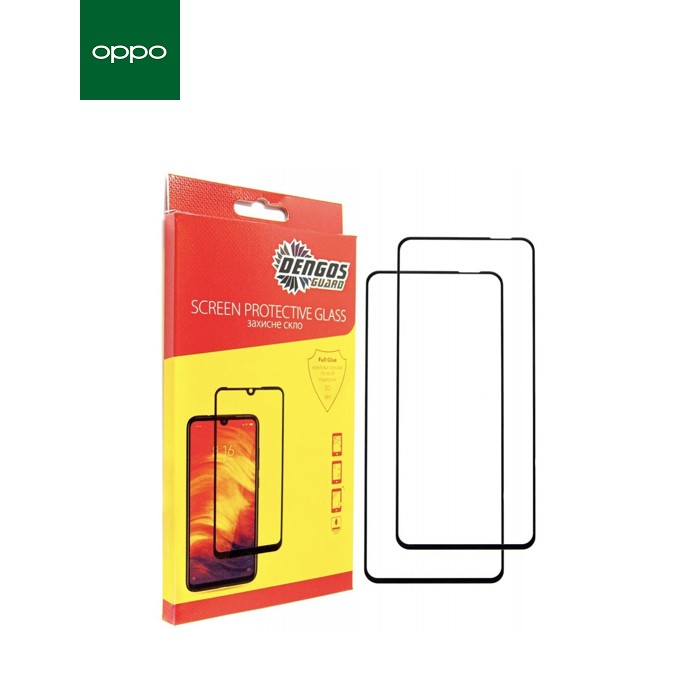Скло захисне Dengos Oppo A5x Black 2 pcs (DG-TG2P-79)