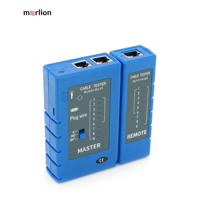 Кабельний тестер Merlion NSHL916DC-AL, RJ-45+RJ11