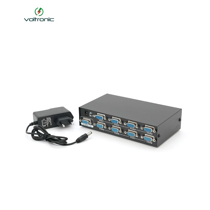 Активний спліттер VGA сигналу KV-FJ2508S 150MHz 8 Port, DC5V / 2A