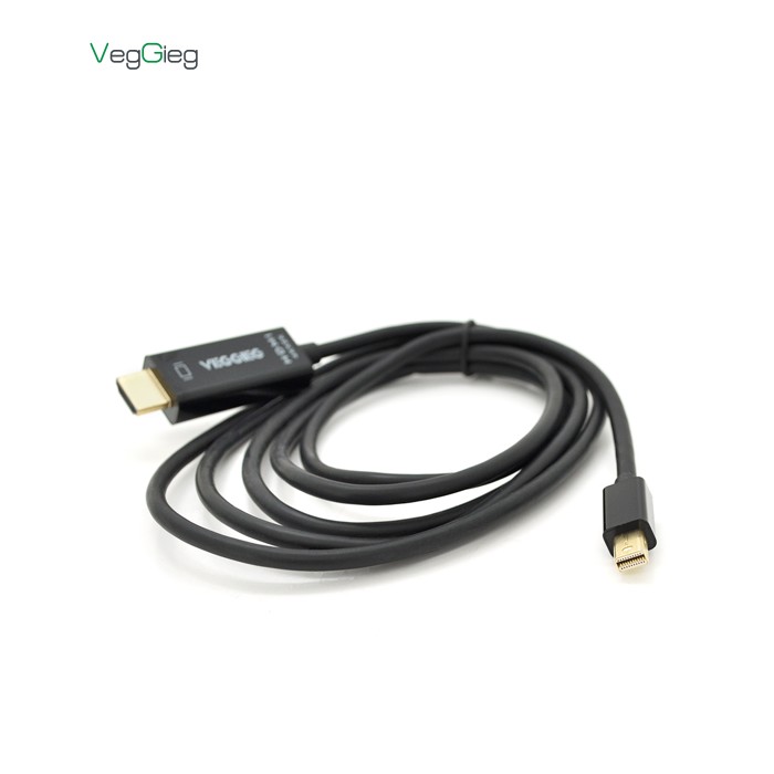 Кабель VEGGIEG MH-3 MiniDisplay Port (тато) на HDMI (тато), 3m, підтримує 1920 * 1080, Black, Пакет