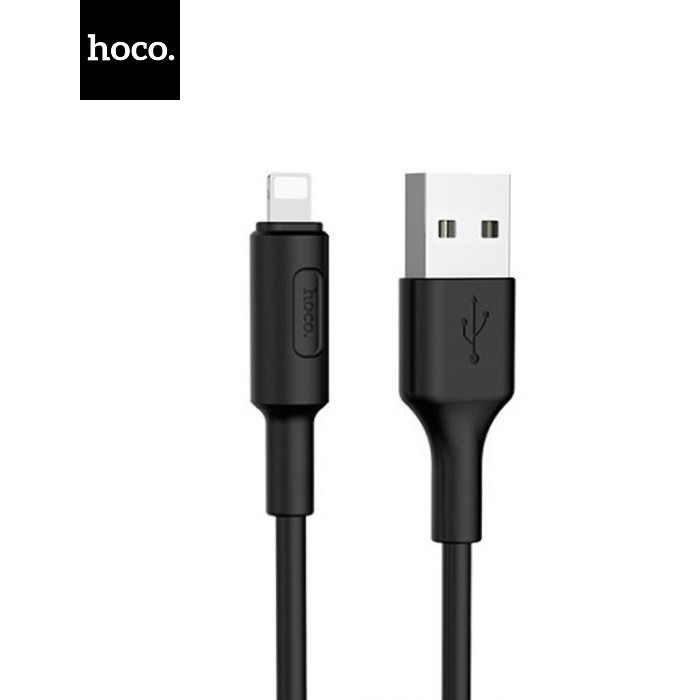 Кабель Hoco X25 Soarer, Lightning-USB, Black, довжина 1м, BOX