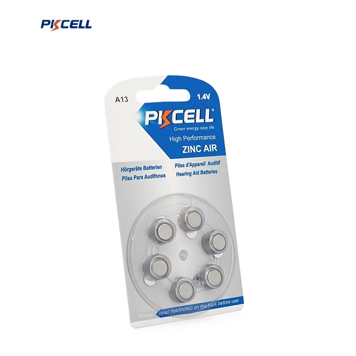 Батарейка повітряно цинкова PKCELL 1.4V ZA13, 6 штук у блістері, ціна за блістер, Q