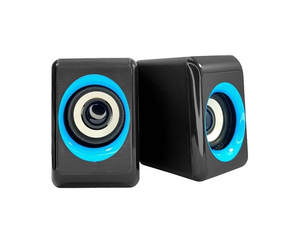 Колонки 2.0 Hotmai HT-208 USB + 3.5mm, 2x2W, 20Hz- 18KHz, з регулятором гучності, Black, BOX, 48