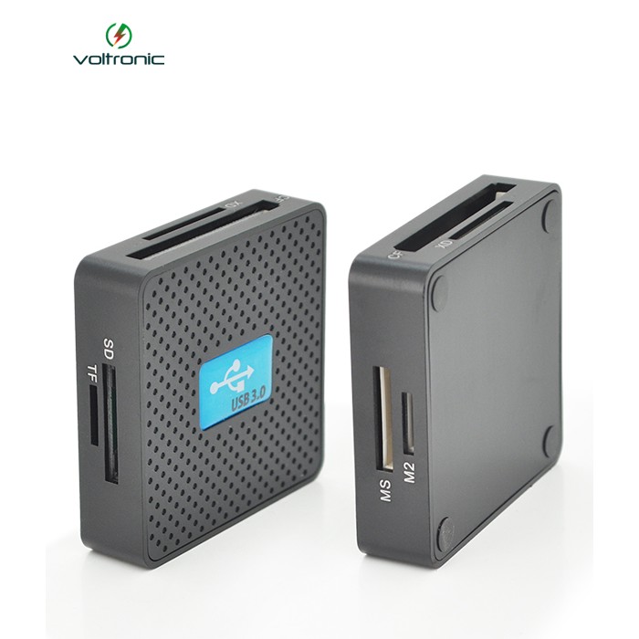 Кардридер універсальний USB 3.0 HDH-939 SD / MMC / MS / TF / M2, USB2.0, Black, Блістер