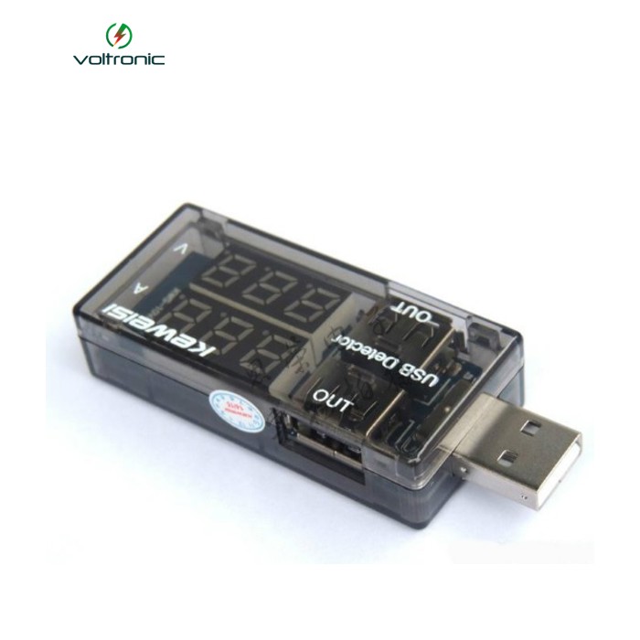 USB тестер Keweisi KWS-V21 напруги (3-8V) та струму (0-3A), Black