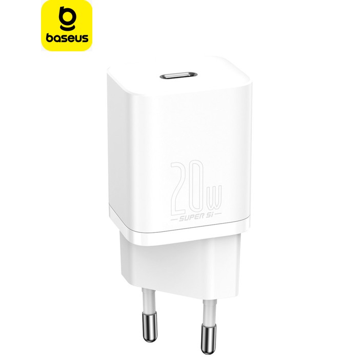 Зарядное устройство Baseus Super Si 1C 20W With Simple Wisdom Data Cable Type-C/iP White (TZCCSUP-B02)